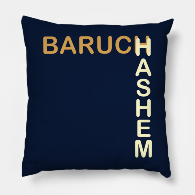Baruch HaShem – L-Layout Typography Pillow by Thank HaShem