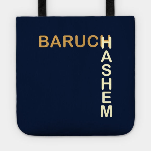 Baruch HaShem – L-Layout Typography Tote by Thank HaShem