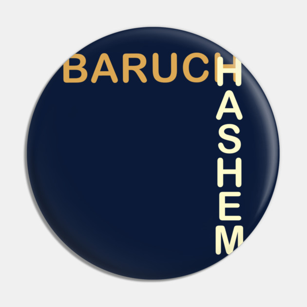 Baruch HaShem – L-Layout Typography Pin by Thank HaShem