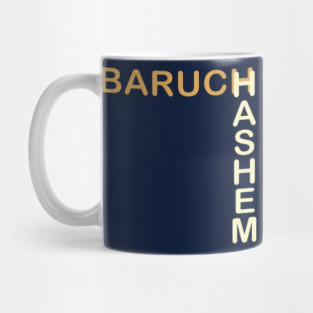Baruch HaShem – L-Layout Typography Mug