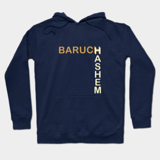 Baruch HaShem – L-Layout Typography Hoodie