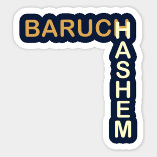 Baruch HaShem – L-Layout Typography Sticker