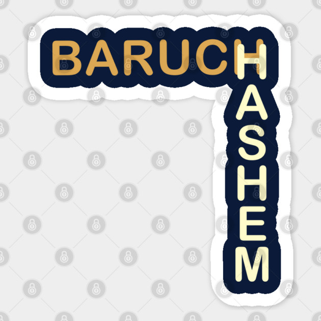 Baruch HaShem – L-Layout Typography Sticker by Thank HaShem