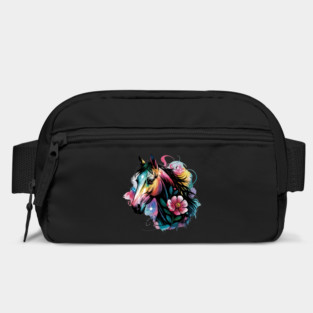 Celestial Horse with Rainbow Glow and Dreamy Florals Bag
