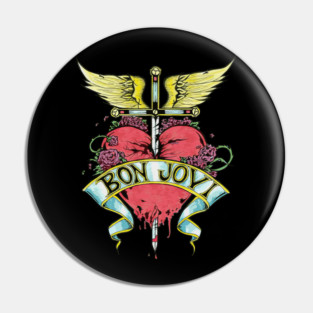 Bon Jovi Heart And Dagger Pin