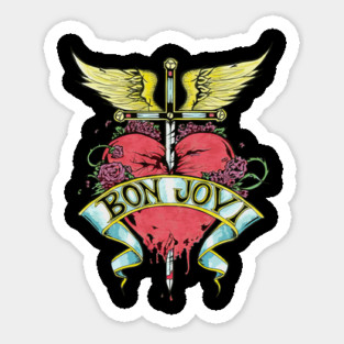 Bon Jovi Heart And Dagger Sticker