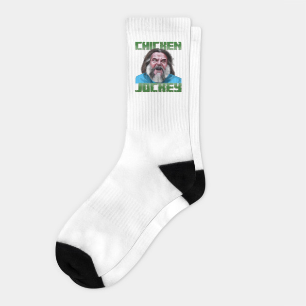 A Minecraft Movie: Steve & the Chicken Jockey Socks by 51Deesigns