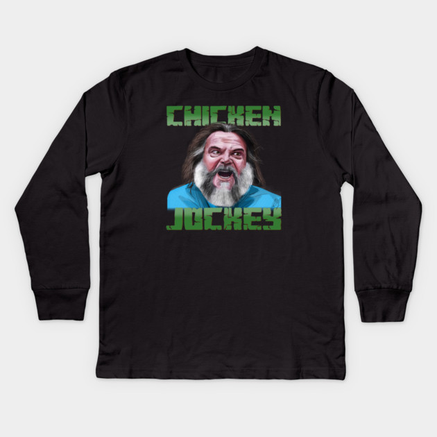 A Minecraft Movie: Steve & the Chicken Jockey Kids Long Sleeve T-Shirt by 51Deesigns