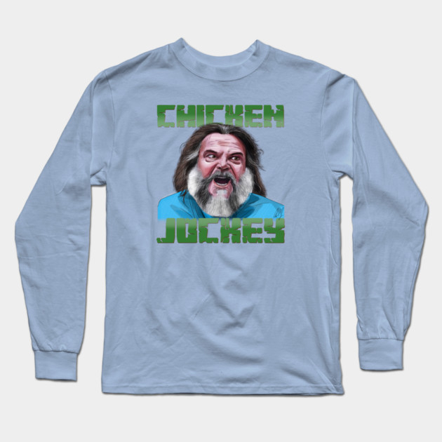 A Minecraft Movie: Steve & the Chicken Jockey Long Sleeve T-Shirt by 51Deesigns