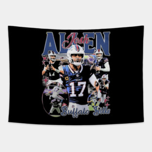 Josh Allen Retro Collage Tapestry