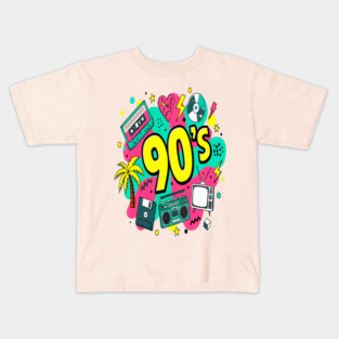 90s Throwback Tee - Rad Retro Nostalgia Bomb Kids T-Shirt