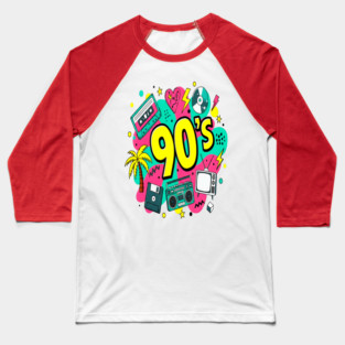 90s Throwback Tee - Rad Retro Nostalgia Bomb Baseball T-Shirt