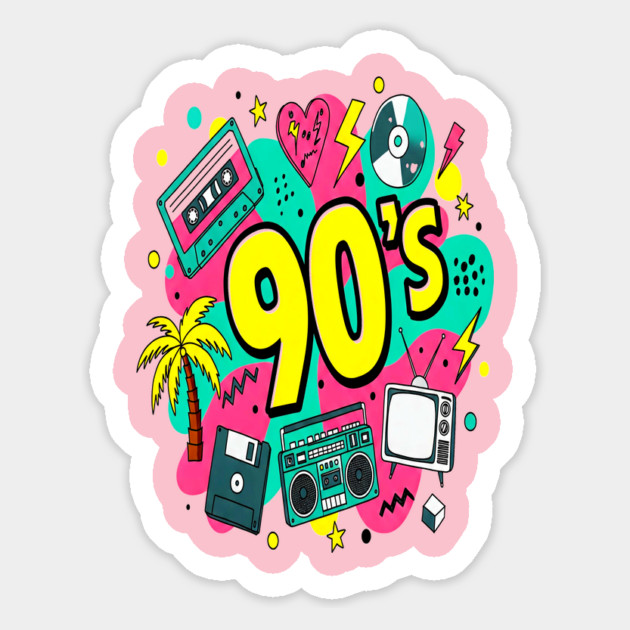90s Throwback Tee - Rad Retro Nostalgia Bomb Magnet by OUTFITPAW