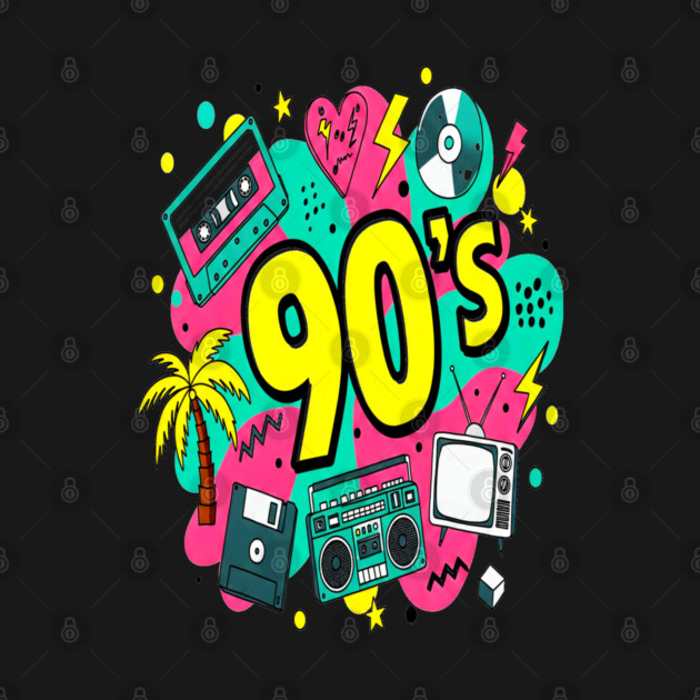 90s Throwback Tee - Rad Retro Nostalgia Bomb by OUTFITPAW