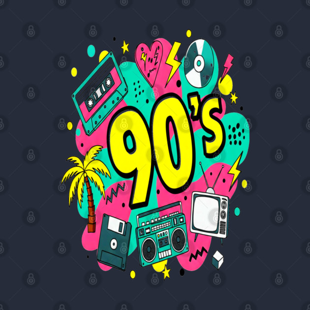 90s Throwback Tee - Rad Retro Nostalgia Bomb by OUTFITPAW