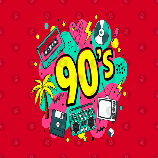 90s Throwback Tee - Rad Retro Nostalgia Bomb by OUTFITPAW