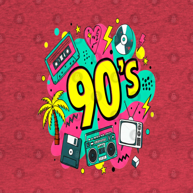 90s Throwback Tee - Rad Retro Nostalgia Bomb by OUTFITPAW