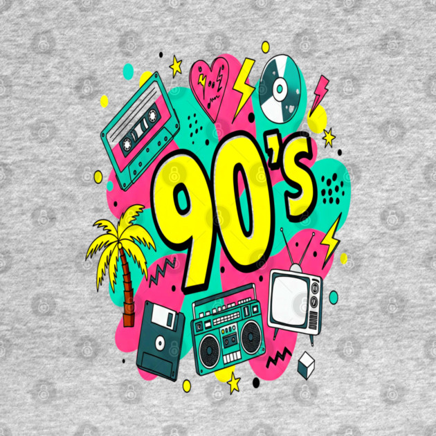 90s Throwback Tee - Rad Retro Nostalgia Bomb by OUTFITPAW