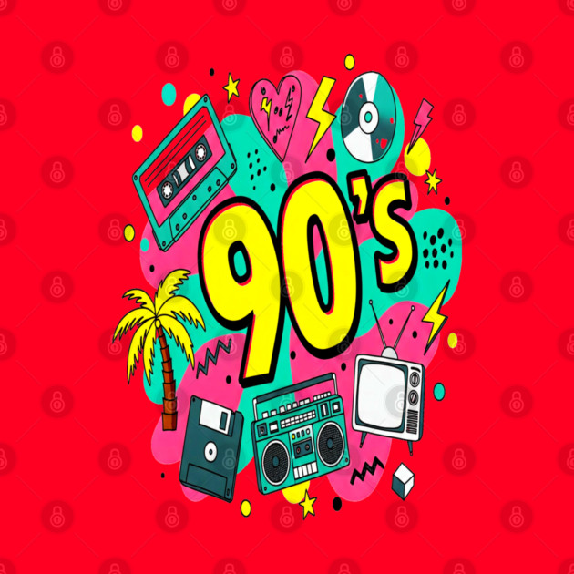 90s Throwback Tee - Rad Retro Nostalgia Bomb by OUTFITPAW