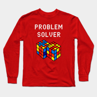 Rubik's Cube Tee - Problem Solver Puzzle Pride Long Sleeve T-Shirt