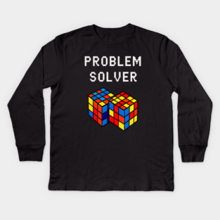 Rubik's Cube Tee - Problem Solver Puzzle Pride Kids Long Sleeve T-Shirt