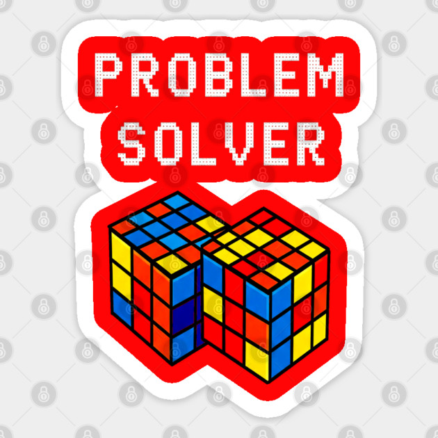 Rubik's Cube Tee - Problem Solver Puzzle Pride Sticker by OUTFITPAW