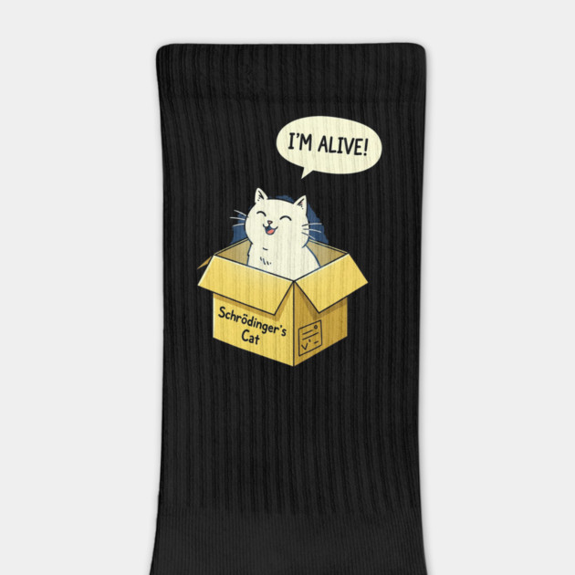 Schrödinger's Cat Tee - Paradoxically Purrfect Design by OUTFITPAW