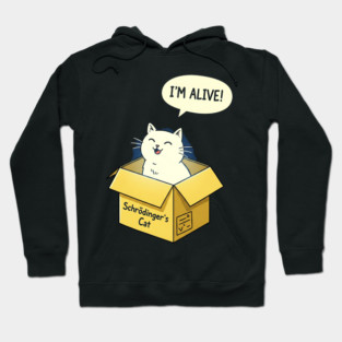 Schrödinger's Cat Tee - Paradoxically Purrfect Design Hoodie