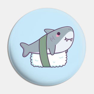 Cute Shark Sushi Rice Funny Pin