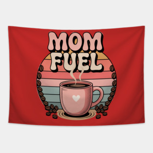 Mom Fuel – Retro Coffee Power Tapestry