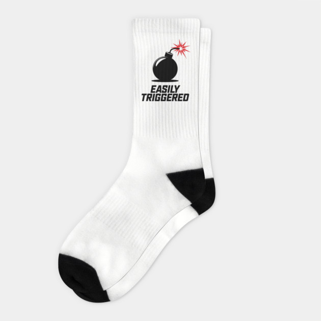 Easily Triggered Anger Issues Emotional Sarcasm Socks by Anticorporati
