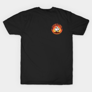 ( Pocket design ) Lava Chicken Miners Meme Steve Pixel Gaming Boys Kids Game T-Shirt