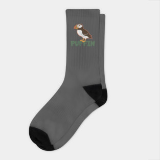 Bold Atlantic Puffin Seabird Socks