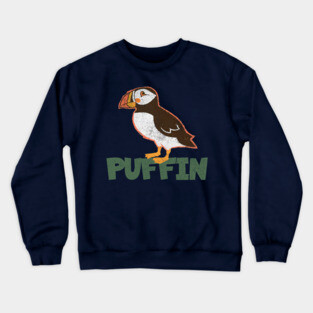 Bold Atlantic Puffin Seabird Crewneck Sweatshirt