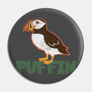 Bold Atlantic Puffin Seabird Pin