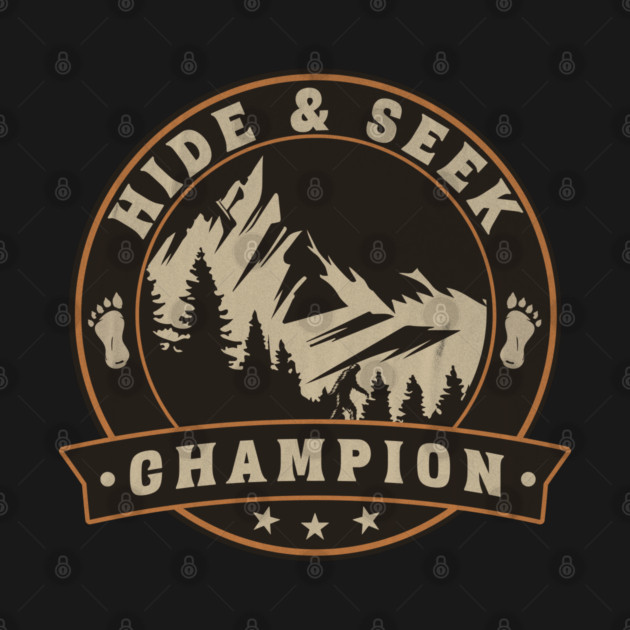 Retro Bigfoot Hide and Seek Champion Funny Bigfoot Sasquatch by Yesteeyear
