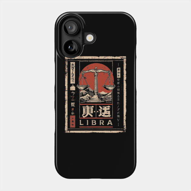 Libra Zodiac Poster – Balanced Aesthetic in Japanese Zen Style Phone Case by TuncGK