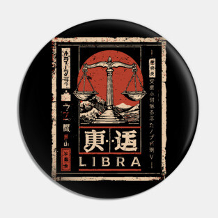 Libra Zodiac Poster – Balanced Aesthetic in Japanese Zen Style Pin