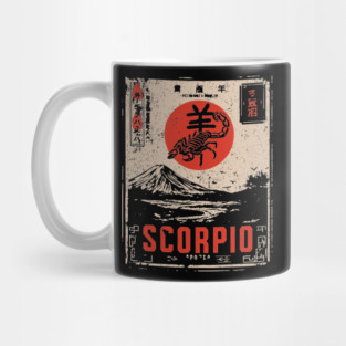 Scorpio Zodiac Poster – Intense Japanese Scorpion Design Mug