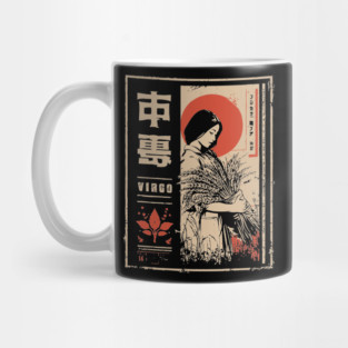 Virgo Zodiac Poster – Elegant Japanese Earth Sign Design Mug