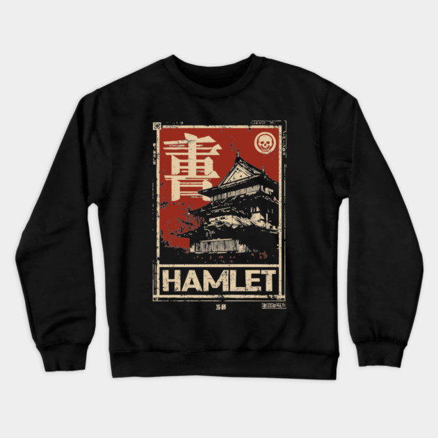 Hamlet Poster – Japanese Ukiyo-e Shakespeare Art Crewneck Sweatshirt by TuncGK