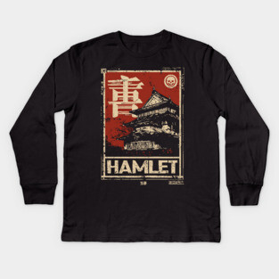 Hamlet Poster – Japanese Ukiyo-e Shakespeare Art Kids Long Sleeve T-Shirt