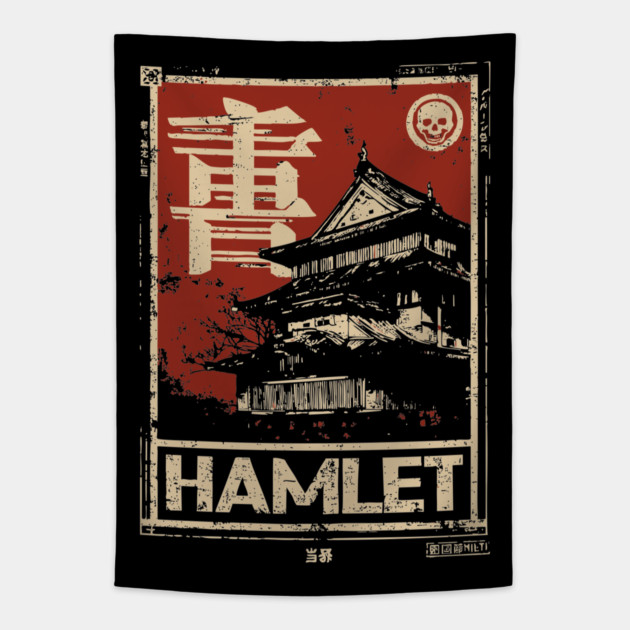 Hamlet Poster – Japanese Ukiyo-e Shakespeare Art Tapestry by TuncGK