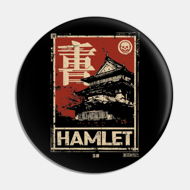 Hamlet Poster – Japanese Ukiyo-e Shakespeare Art Pin by TuncGK