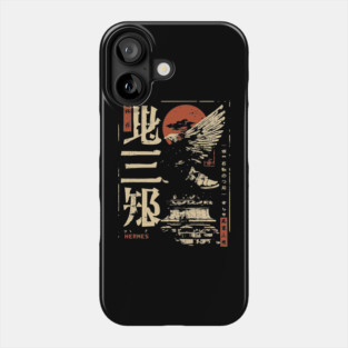 Hermes God Poster – Japanese Winged Messenger Design Phone Case