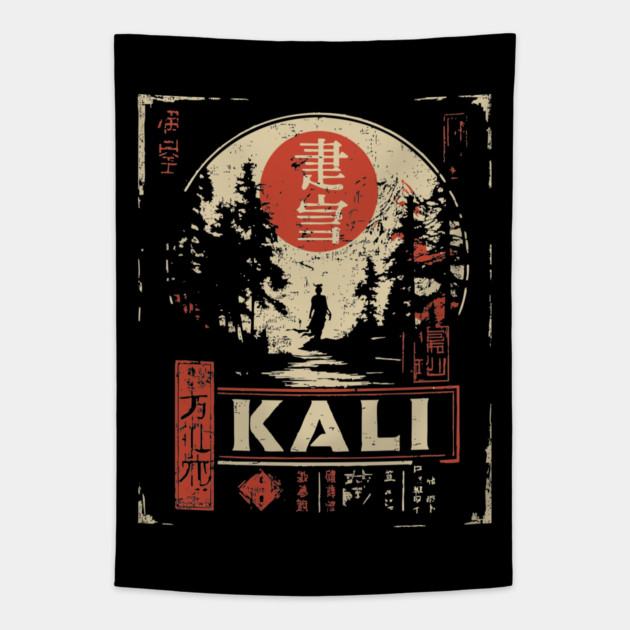 Kali Goddess Poster – Japanese Dark Divine Power Art Tapestry by TuncGK