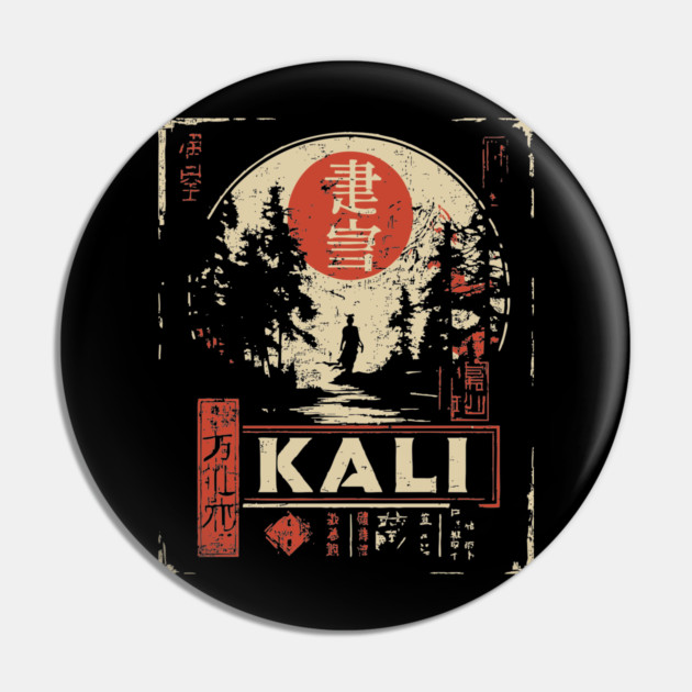 Kali Goddess Poster – Japanese Dark Divine Power Art Pin by TuncGK