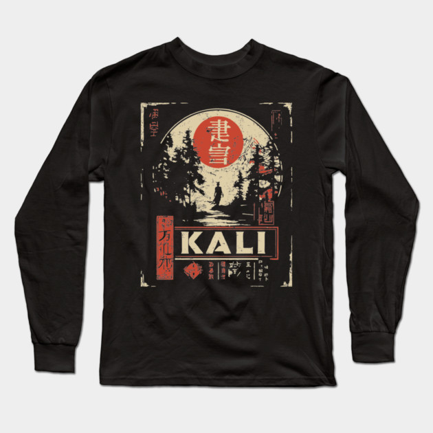 Kali Goddess Poster – Japanese Dark Divine Power Art Long Sleeve T-Shirt by TuncGK