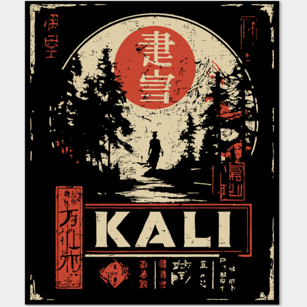 Kali Goddess Poster – Japanese Dark Divine Power Art Wall Art by TuncGK