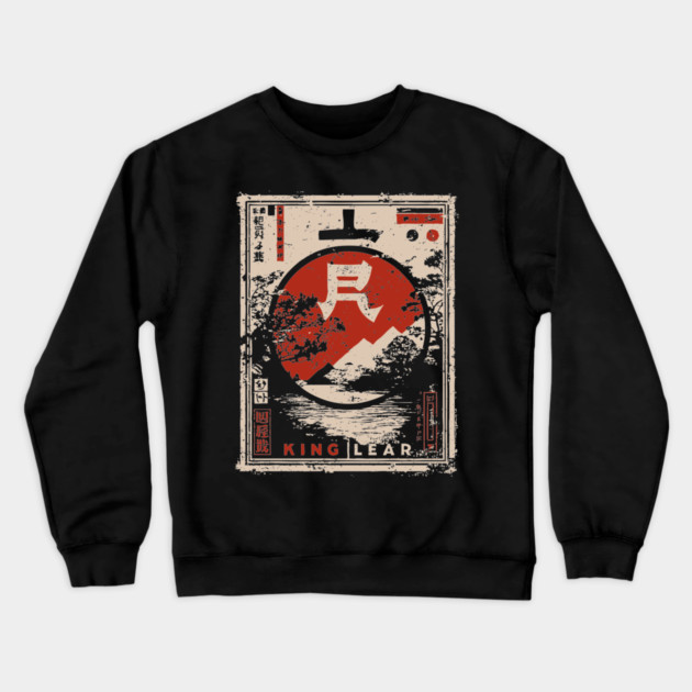 King Lear Poster – Japanese Ukiyo-e Shakespeare Tragedy Art Crewneck Sweatshirt by TuncGK